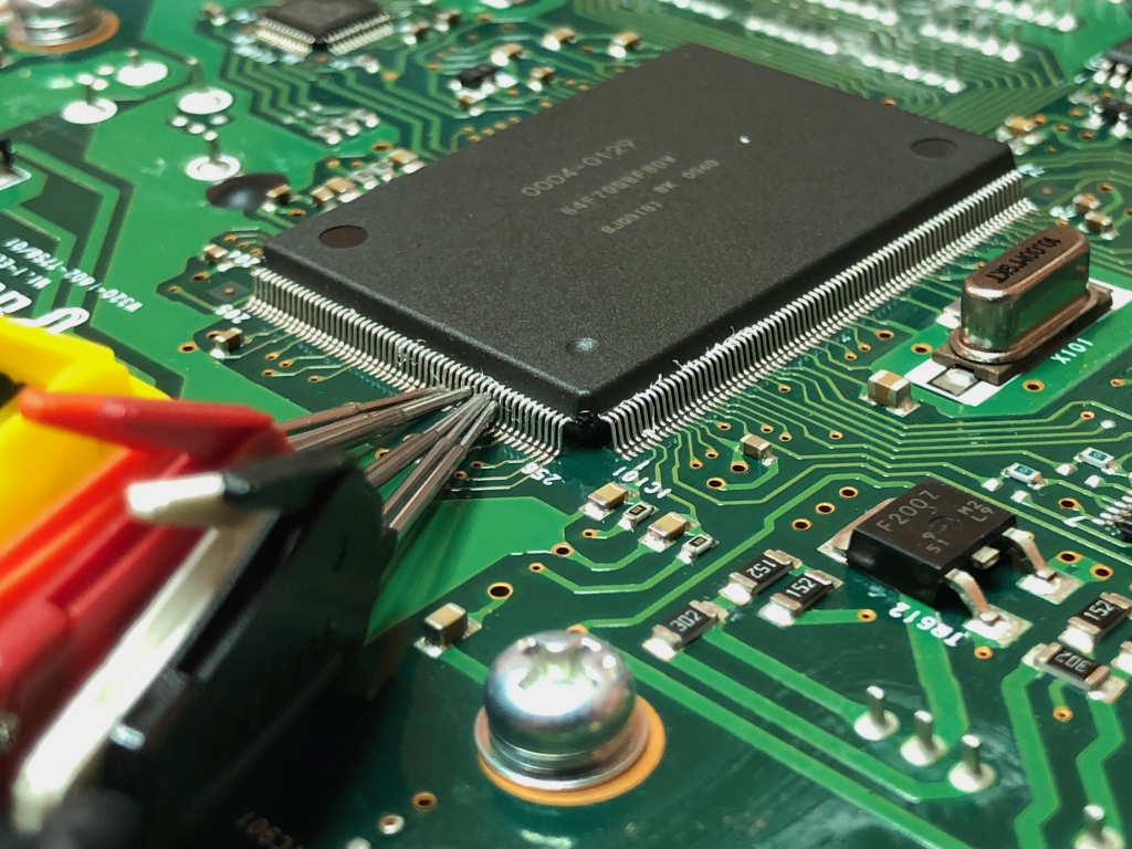 Diesel truck ECU unit controlling engine performance parameters