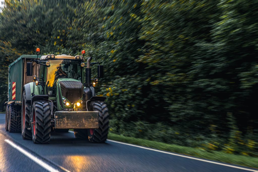 tractor hauling heavy load with increased torque after ECU remap